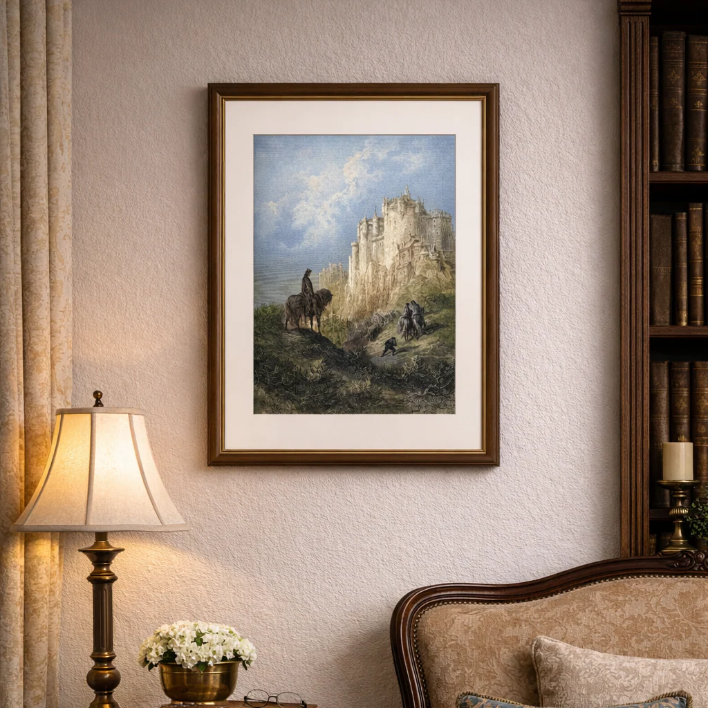 Cadre colorisé Gustave Doré - Camelot
