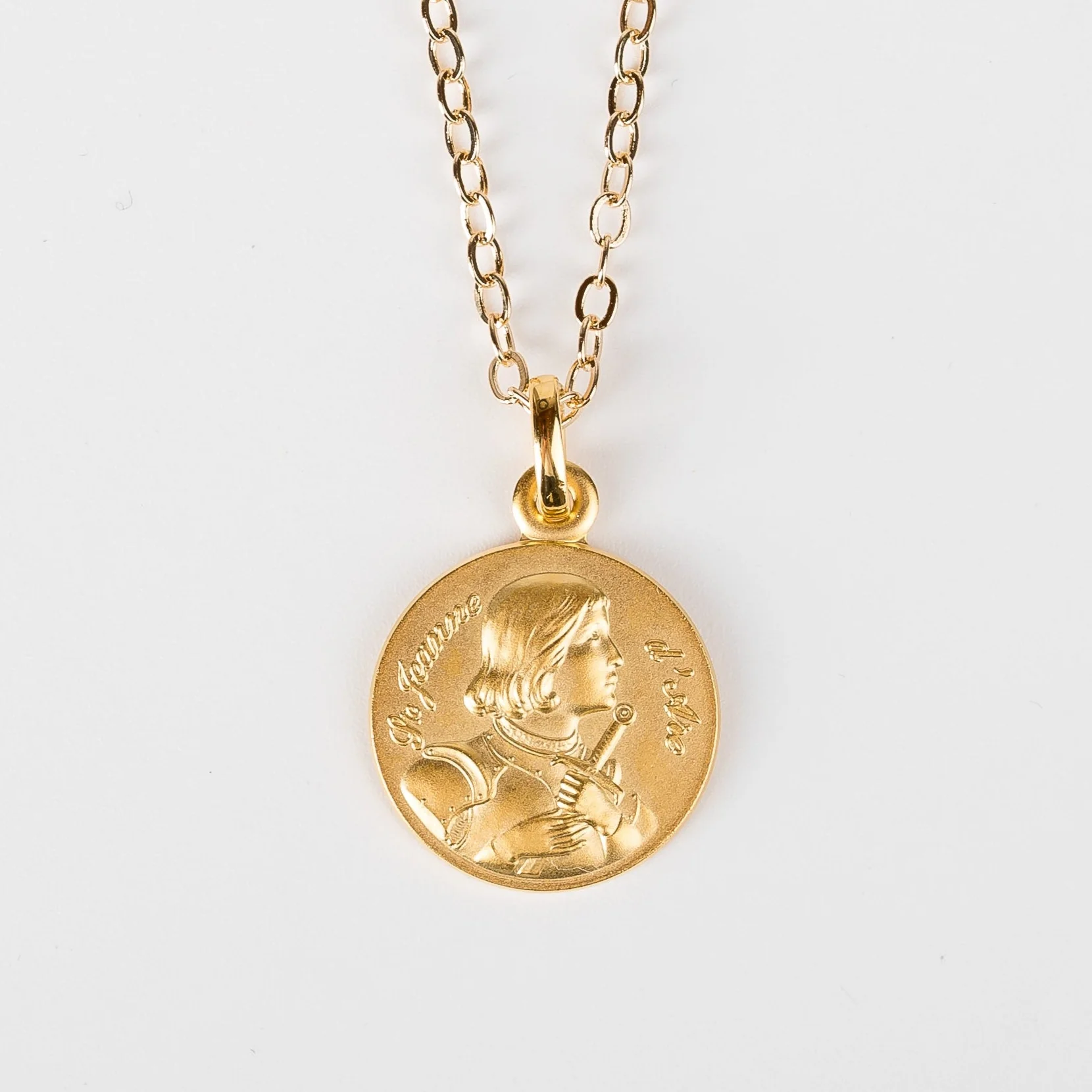 Médaille de Sainte Jeanne d'Arc - Plaquée Or